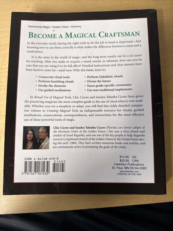 RITUAL USE OF MAGICAL TOOLS: RESOURCES FOR THE CEREMONIAL MAGICIAN Chic Cicero gallery