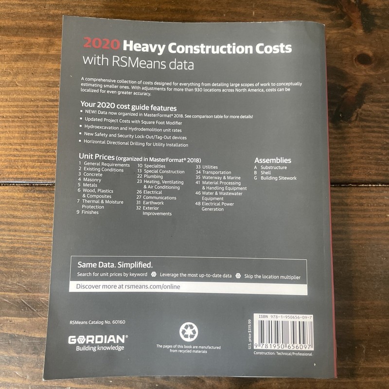 2020 Heavy Construction Costs with Rsmeans Data Gordian- ex lib gallery