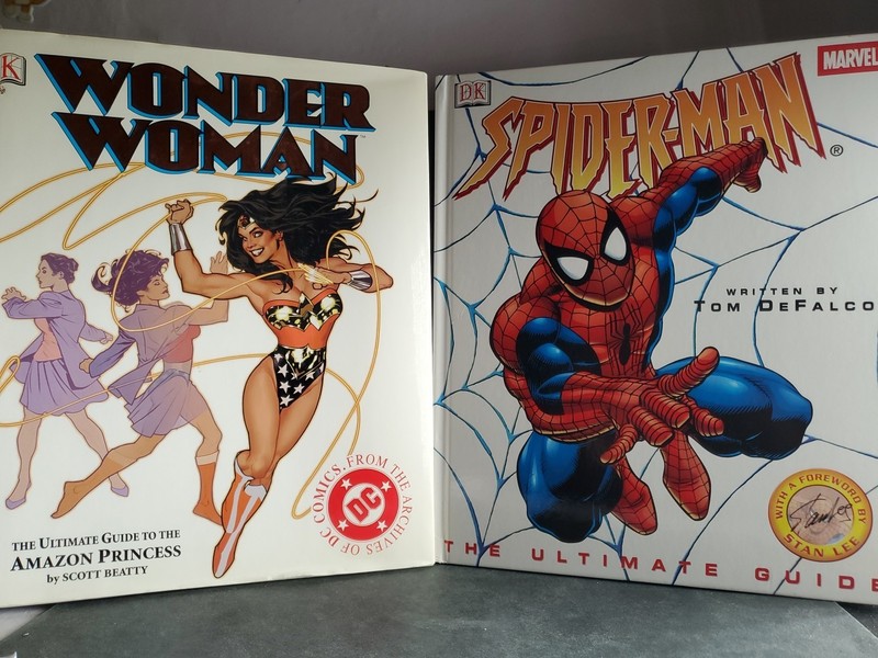 Spider-Man & Wonder Woman Ultimate Guide HC DK Marvel DC Set