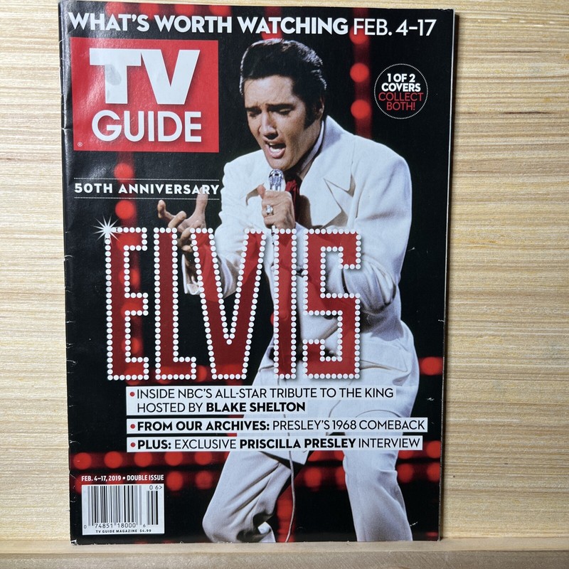 Elvis Presley TV Guide – Feb 4-17, 2019 50th Anniversary, Tribute, 1968 Archive
