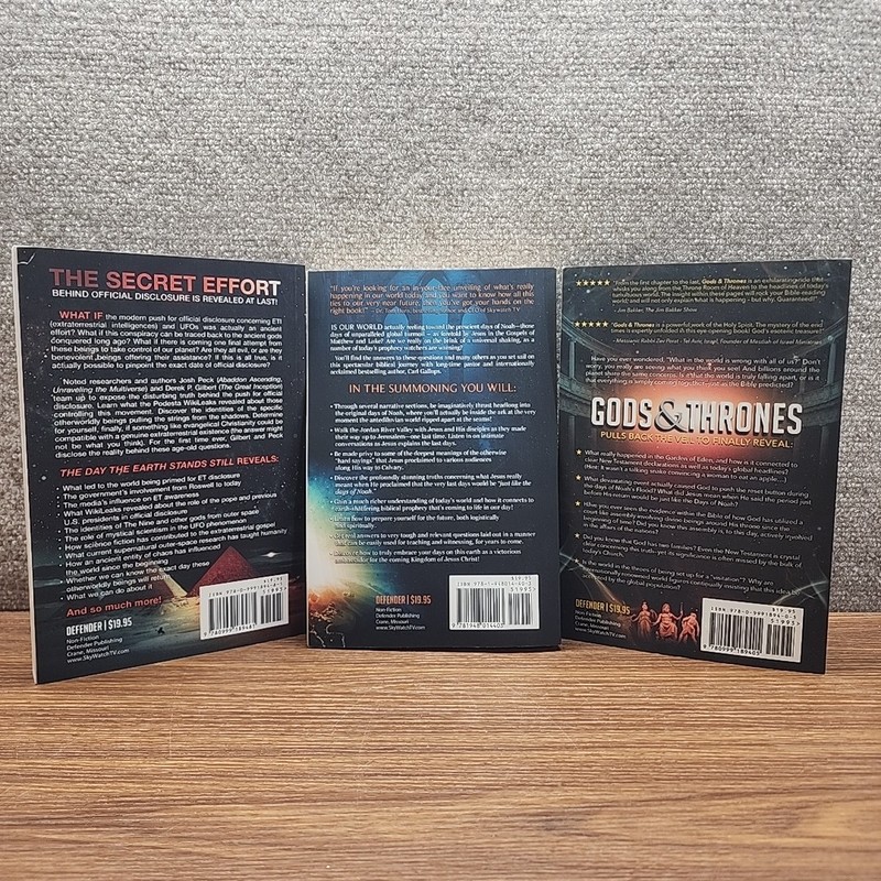 Lot of 3 End Times Prophecy Government Conspiracy UFO books Nonfiction BundleGod gallery
