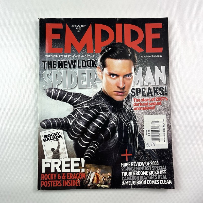 Empire Magazine January 2007 Spider-Man 3 Black Suit Tobey Maguire Movie Issue