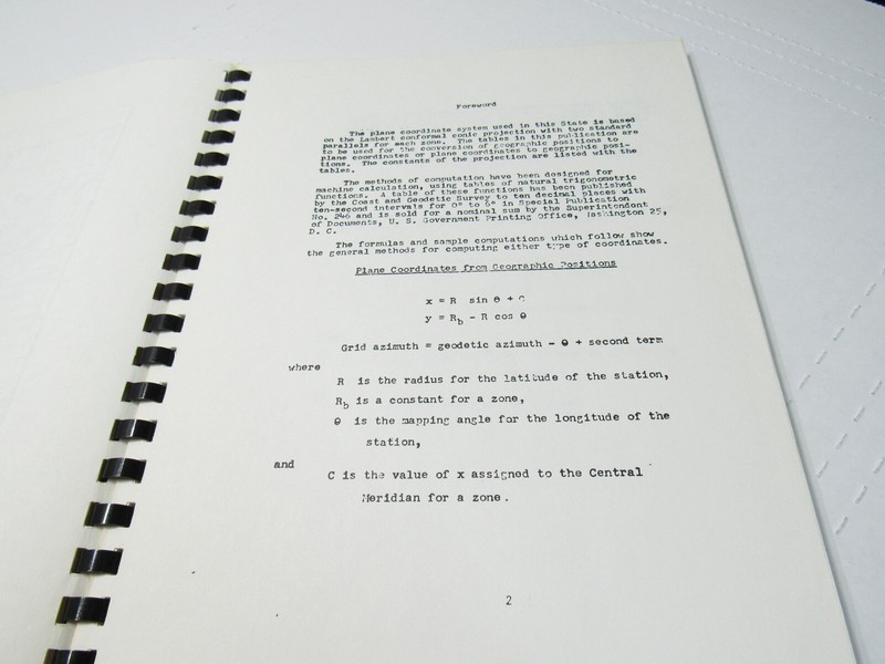 1978 Dept Commerce Plane Coordinate Projection Tables California gallery
