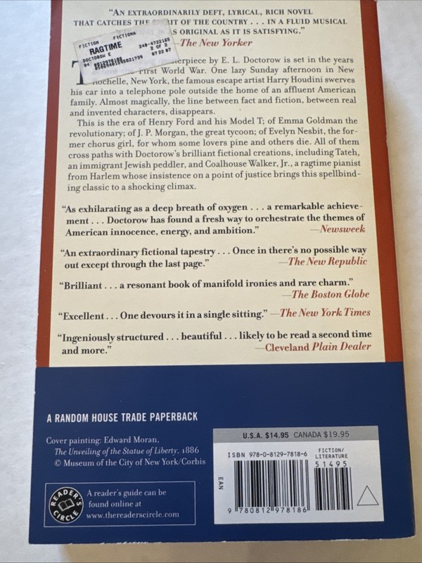 Ragtime : A Novel by E. L. Doctorow (2007, Trade Paperback) gallery