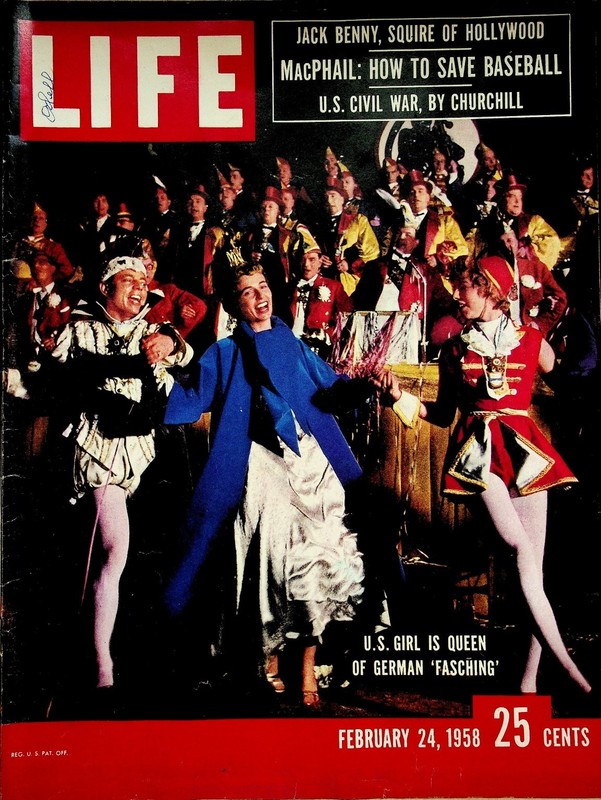 Vintage February 24, 1958 LIFE Magazine – Queen of German Fasching
