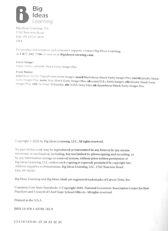Big Ideas Math Modeling Real Life Grade 6 Teaching Edition Common Core gallery