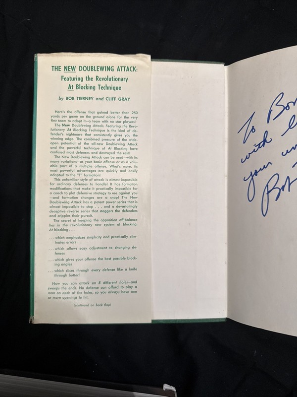 The New Double Wing Attack Bob Tierney Cliff Gray Signed 1971 NFL Football gallery