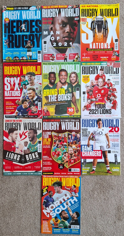 Rugby World Magazine Bundle 2021 x10 Six Nations Lions South Africa