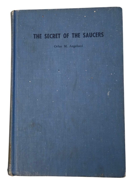 Vintage The Secret of the Saucers Orfeo M. Angelucci HC Book 1955 ACCEPTABLE