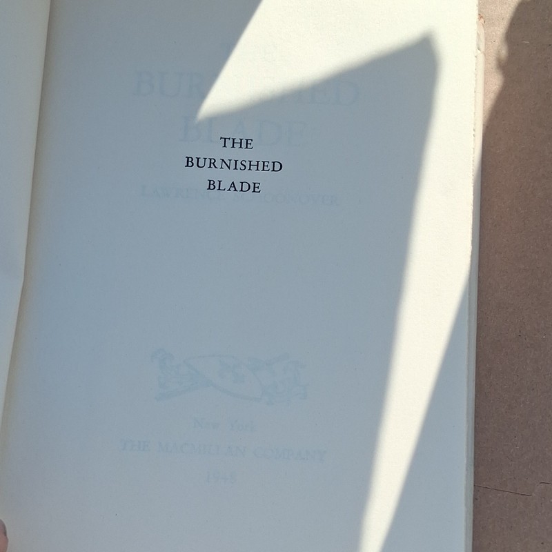 The Burnished Blade Lawrence L. Schoonover HC Macmillan 1948 Dust Jacket gallery