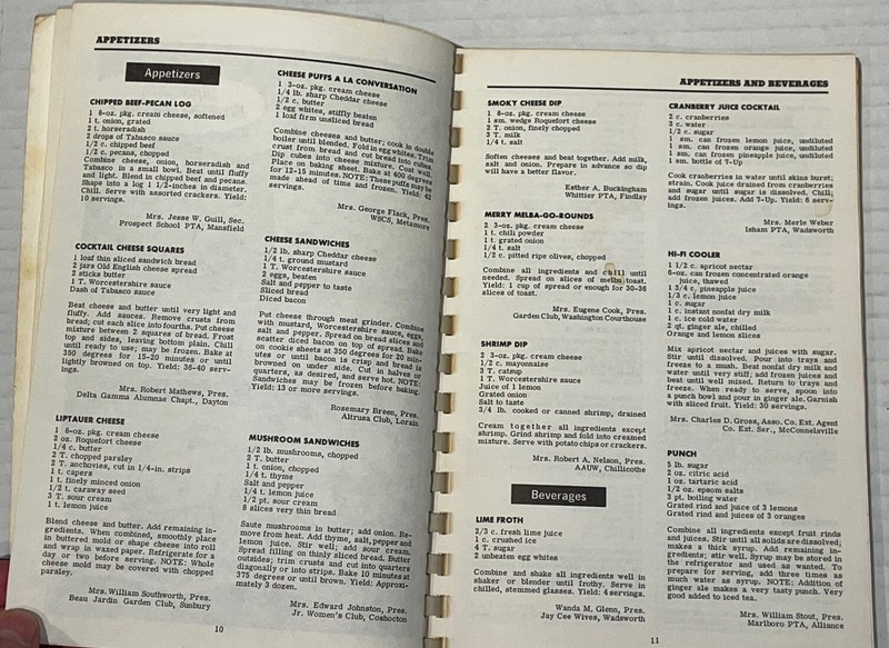 Favorite Recipes Of Ohio 1964 - 900 Recipes, 188 Pages Spiral Vintage gallery