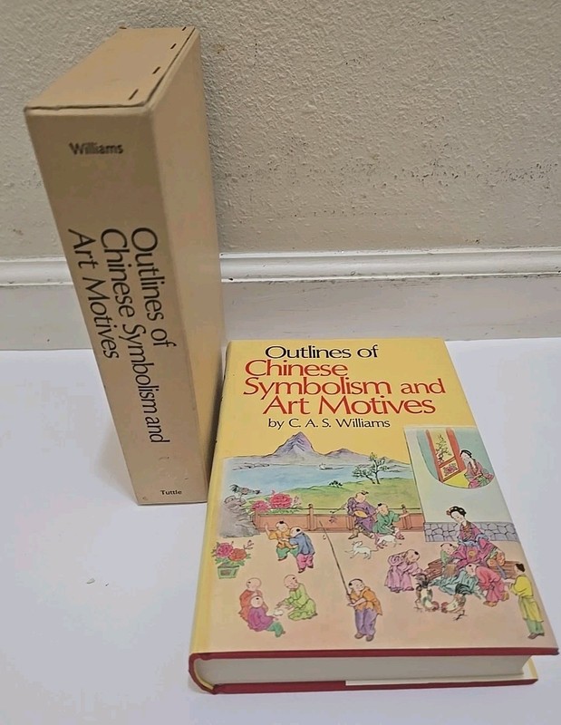 Vtg Outlines Chinese Symbolism & Art Motives By C.A.S Williams 1st Edit 1974 HC