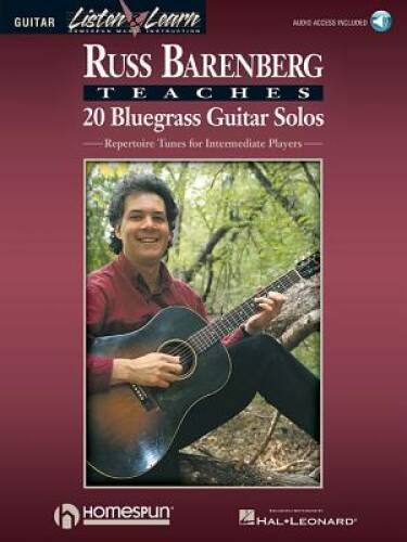 Russ Barenberg Teaches 20 Bluegrass Guitar Solos Book Online Audio LIST – GOOD
