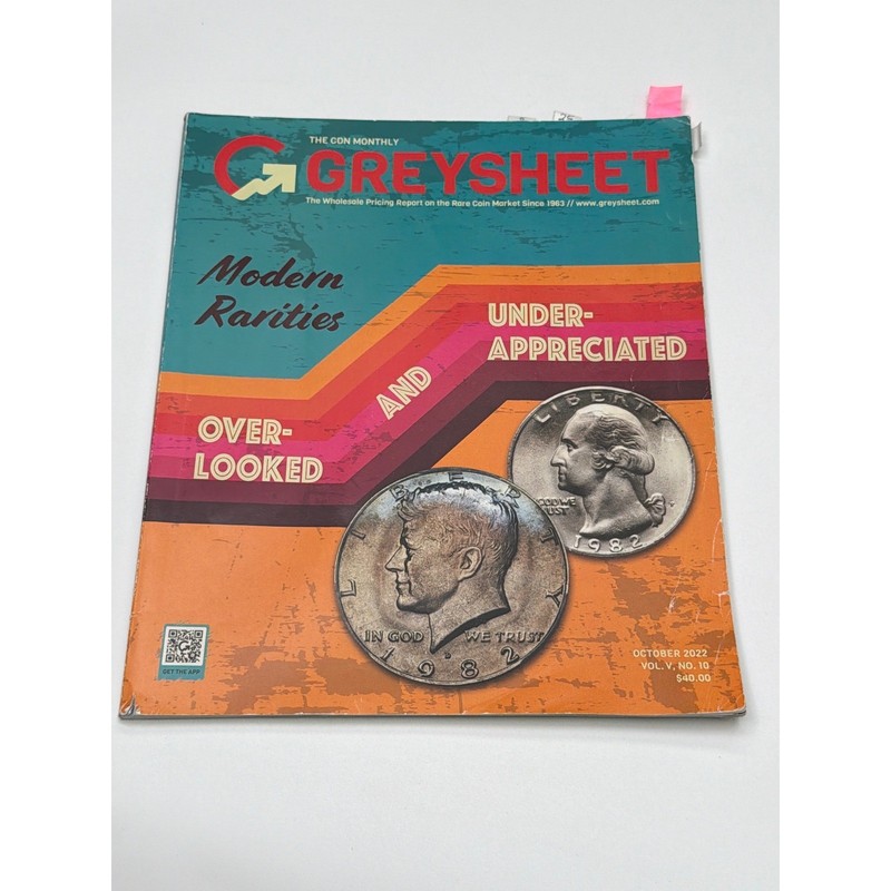 Greysheet The Coin Monthly October 2022 Vol V No 10 Modern Rarities Price Guide