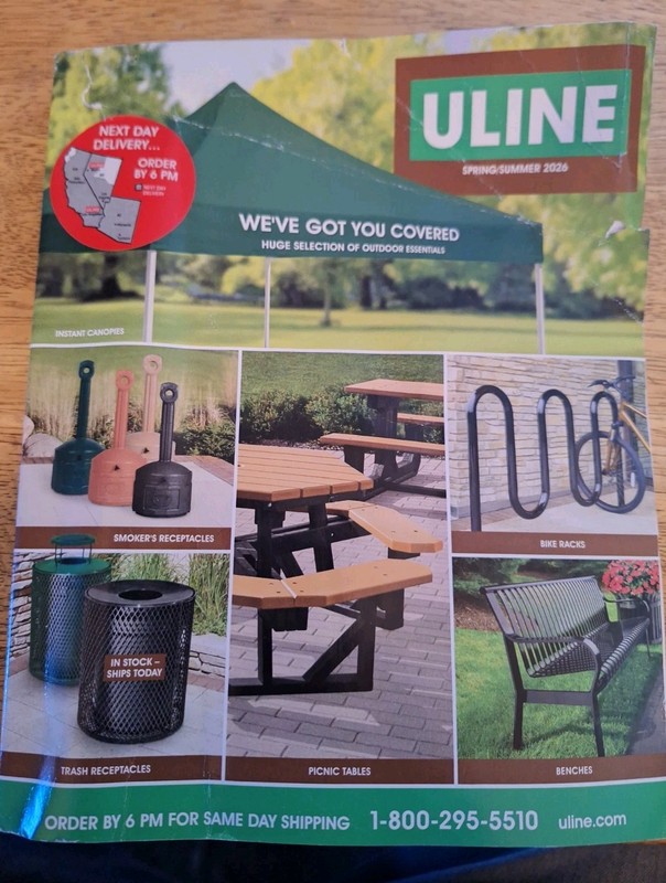 ULINE Spring Summer 2026 SHIPPING SUPPLY CATALOG BIG BOOK 890 Pages Only 1 Left.