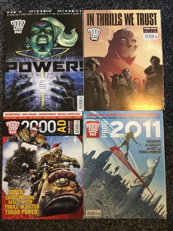 4 2000AD 100 page Xmas Special Progs 2003 2005 2008 2010 VGC