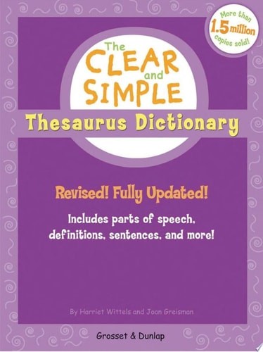 The Clear and Simple Thesaurus Dictionary: Revised! Fully Updated!, Wittels, Har