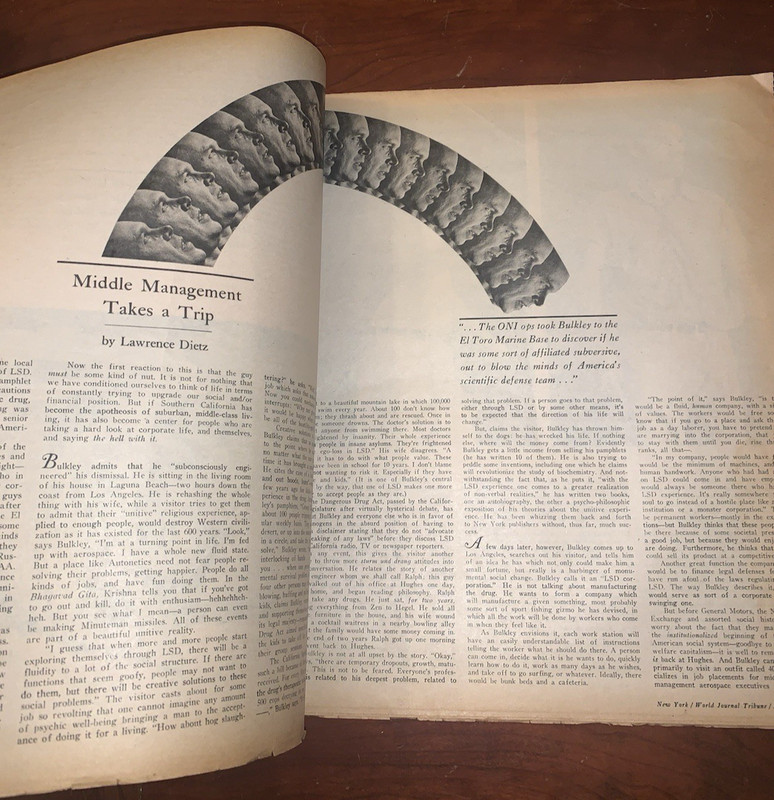 World of LSD NY World Journal Tribune Magazine 1967 Ken Kesey Milton Glaser gallery