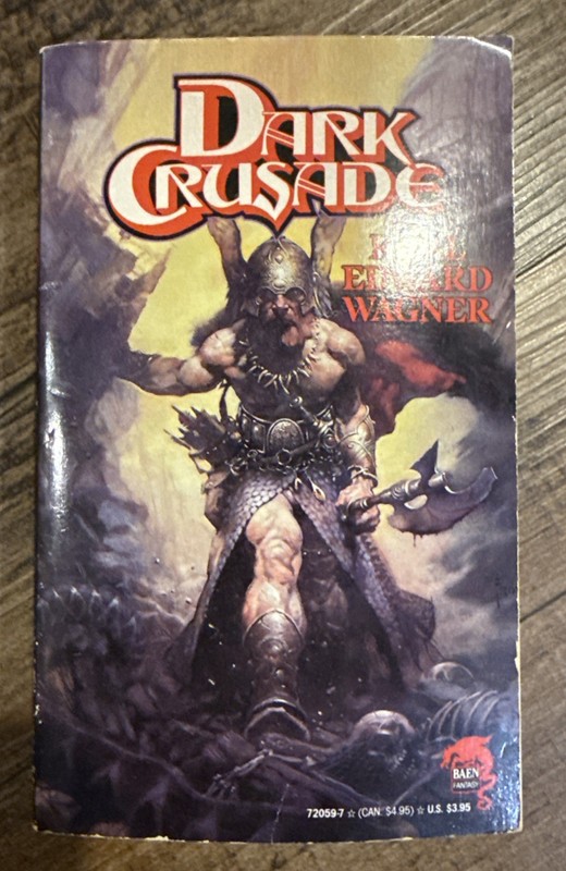 Dark Crusade Karl Edward Wagner Baen Fantasy 1991 Paperback Frank Frazetta