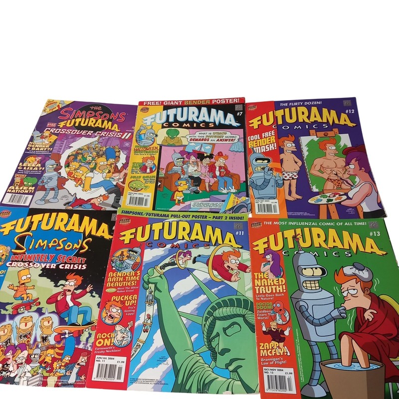 Futurama Simpsons Crossover Crisis Collection Lot 6 Issues Bongo Comics