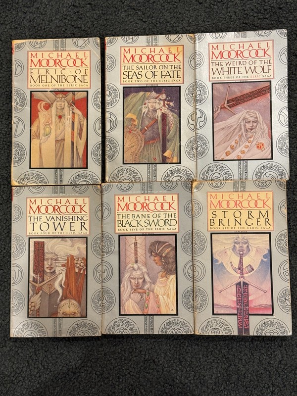 COMPLETE 6 BOOK SERIES Michael Moorcock THE ELRIC SAGA 1-6 plus 2 bonus books gallery