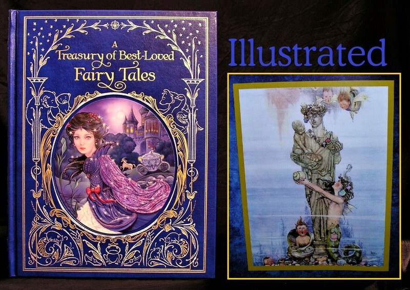 A Treasury of Best Loved Fairy Tales 🧜‍ Illustrated Leather Bound Deluxe Ed.