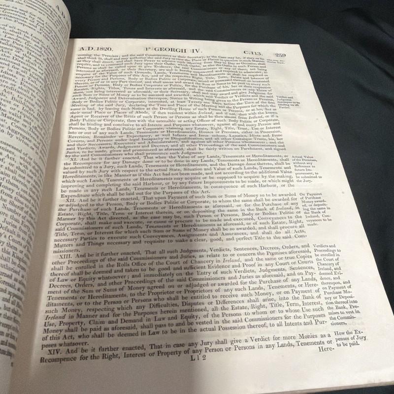 The Statutes United Kingdom George III-IV 1819-1822 Vol 8 huge Book - SKU (1911) gallery