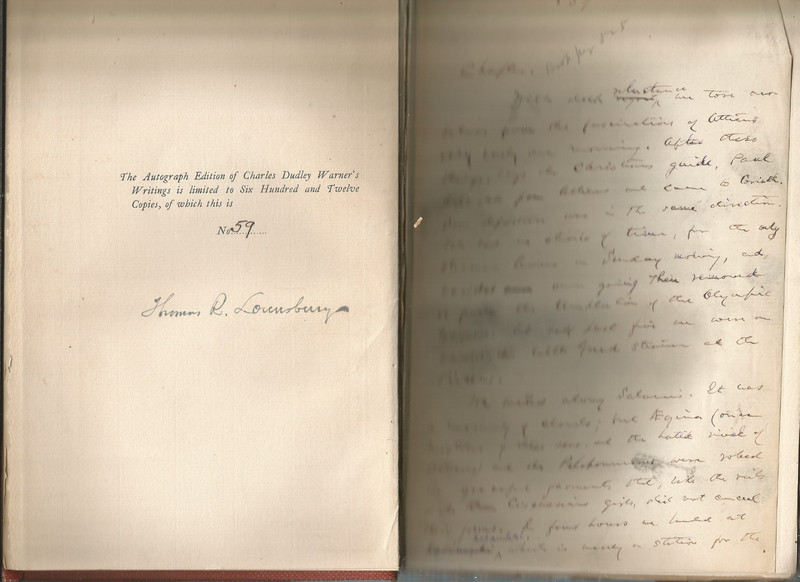 WRITINGS OF CHARLES DUDLEY WARNER, 1904, AUTOGRAPH ED, W/SIGNED PRINTS, 15 VOLS. gallery