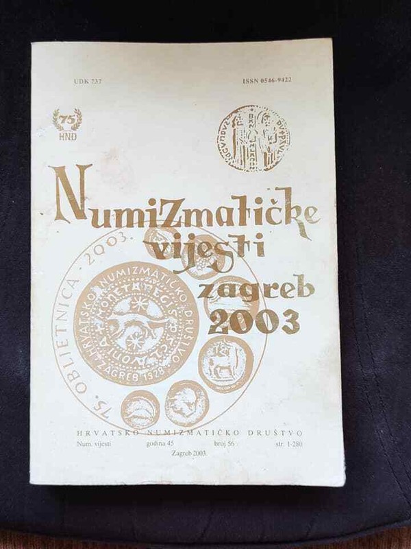 🔴NUMISMATIC NEWS 2003 – Issued by Croatian Numismatic Society -Book 180 pages