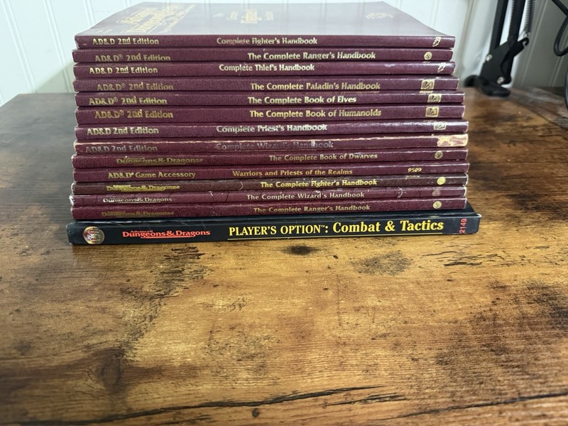 AD&D 2nd Edition Large Complete Handbooks Lot 10+ Books + Combat & Tactics TSR