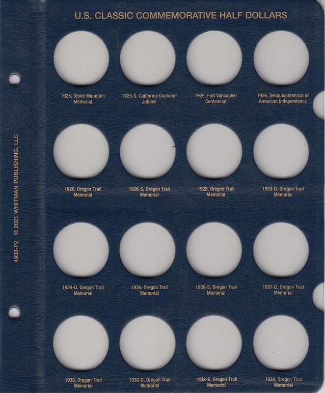 2 Whitman Coin Albums For US Commemorative Halves $ 1892 - 1954 New + Blank gallery