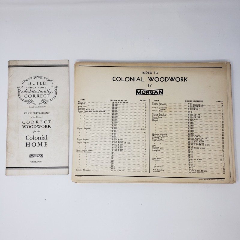 Morgan Woodwork Details #16724 Jan 1939, Architecture Plans gallery