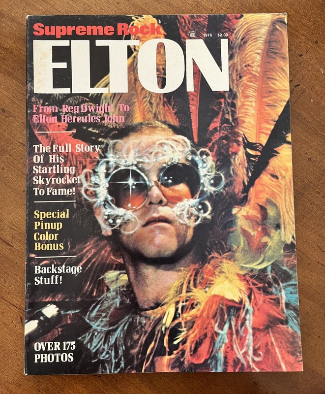 ELTON JOHN 1976 SUPREME ROCK MAGAZINE – ELTON JOHN – 98 Pages and 175 PHOTOS !