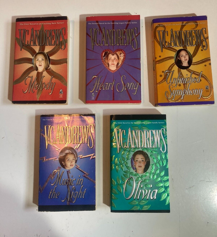 lot V C ANDREWS complete LOGAN FAMILY Olivia ALL KEYHOLE Melody Lot of 5