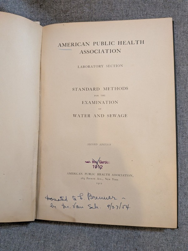 American Public Health Association Standard Methods Water & Sewage 2nd Ed HC gallery