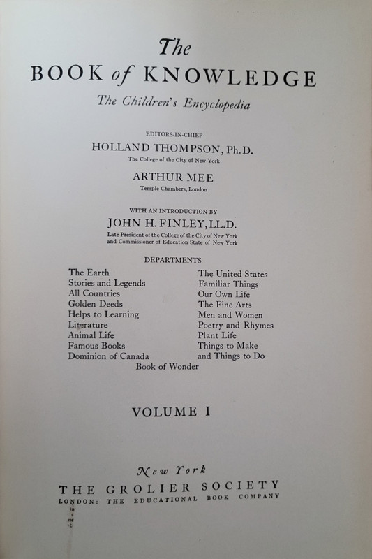The Book of Knowledge Complete 20 Volume Set Hardcover 1933 gallery