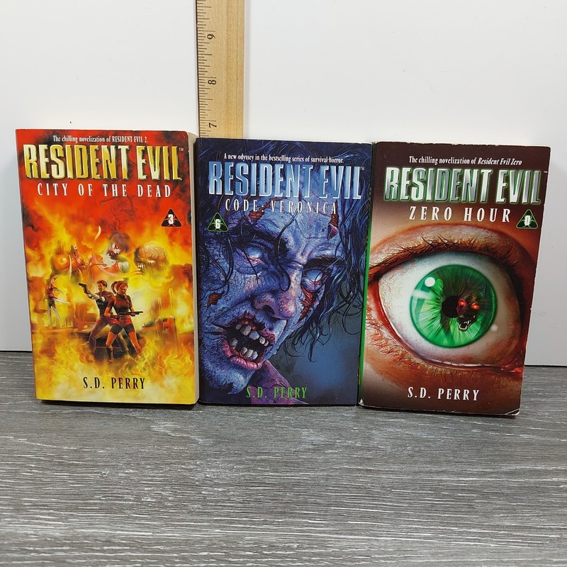 Resident Evil Series S.D. Perry PB Lot 0,3,6 Movie Novelization Tie-In Horror