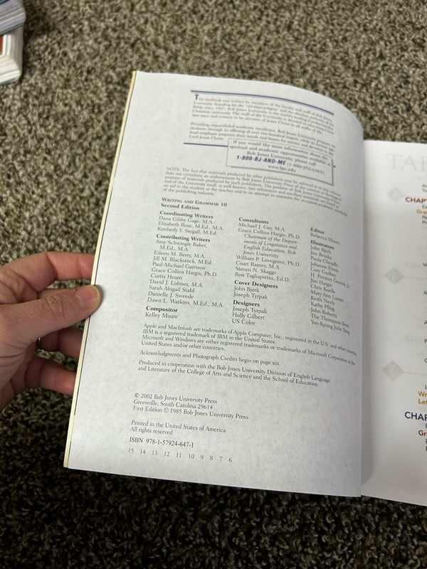 Writing & Grammar 10 for Christian Schools Student Textbook (2nd. Ed.) BJU Press gallery