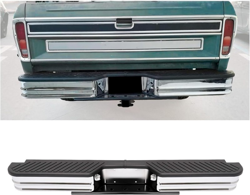 Universal Rear Step Bumper Compatible with 1967-1998 Chevy Chevrolet GMC C/K Fle
