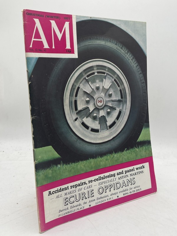 Aston Martin Owners Club AMOC Journal Xmas 1971 Zagato DB2 4 in OZ Magazine