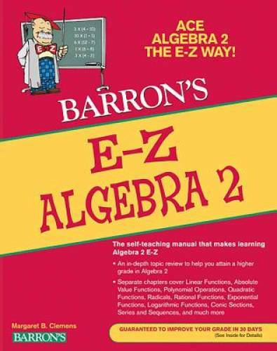E-Z Algebra 2 (Barron’s E-Z Series) – Paperback By Clemens, Meg – GOOD