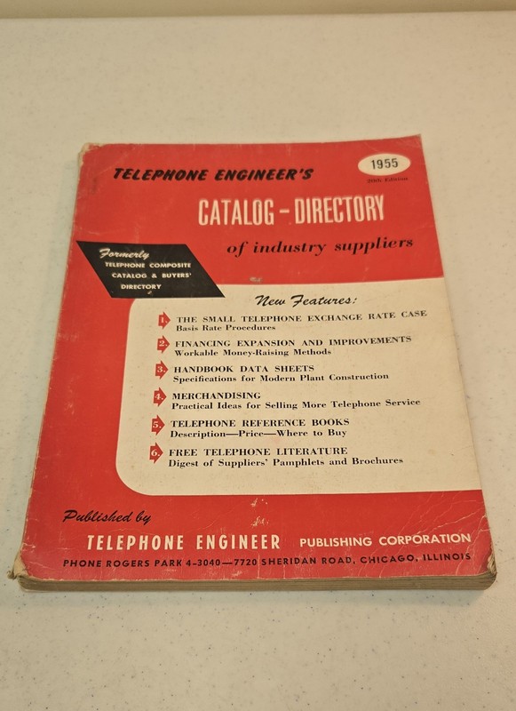 1955 Telephone Engineers Catalog – Directory of Industry Suppliers – 308 Pages