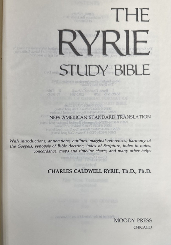 The Ryrie Study Bible - New American Standard 1978 (Hardcover) gallery