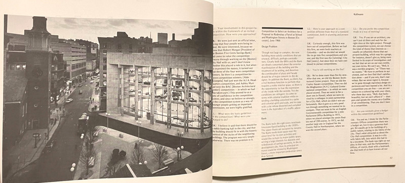 Processes in Architecture 1979 MIT Modernism Louis KAHN Kallmann & McKinnell gallery
