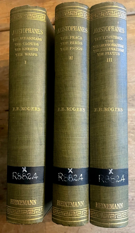 Loeb Classical Library. Set Aristophanes I-III. Birds, Clouds, Lysistrata etc.