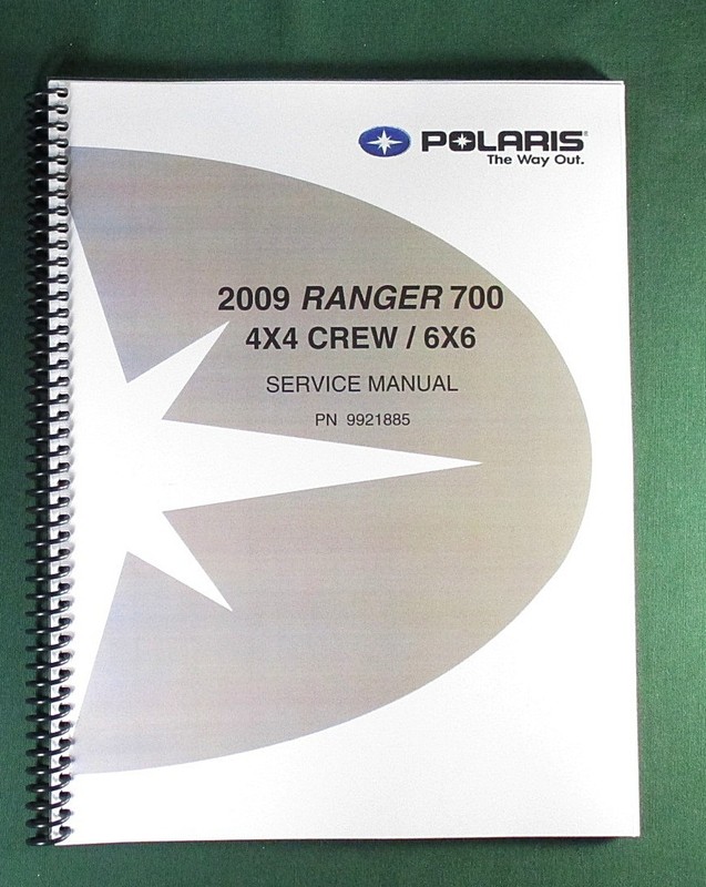 2009 Polaris Ranger 700 4X4 / 6X6 Service Manual: 362 Pages & Protective Covers