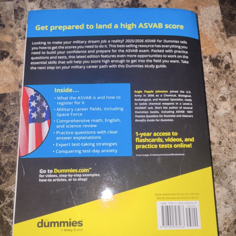 Wiley For Dummies 2025/2026 ASVAB Study Guide by Angie Papple Johnston gallery