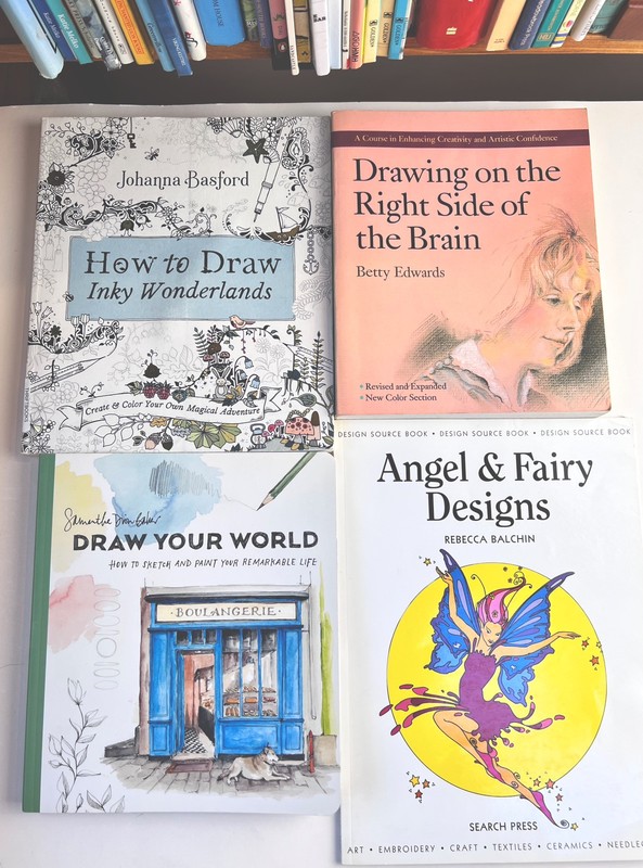 Unleash Your Inner Artist with 4 Masterful Drawing Books, Pre-Owned Book Bundle