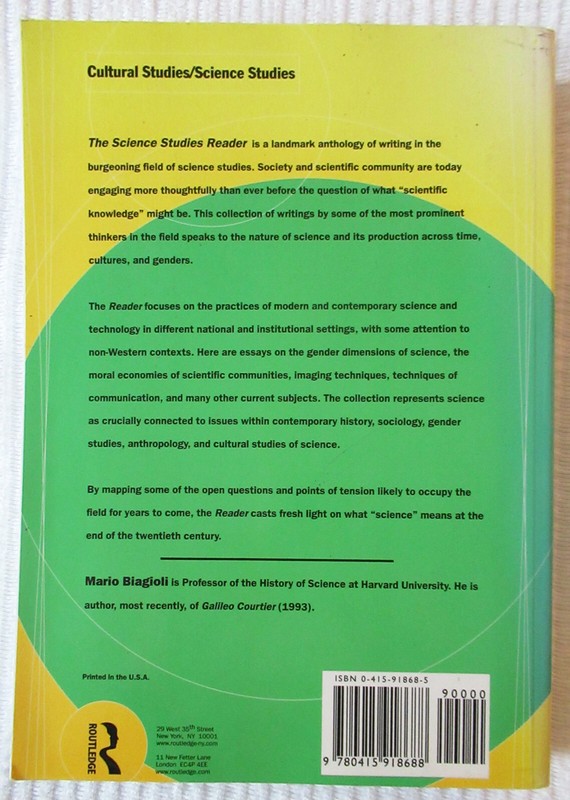 The Science Studies Reader ed by Mario Biagioli (trade pbk) Very good condition gallery