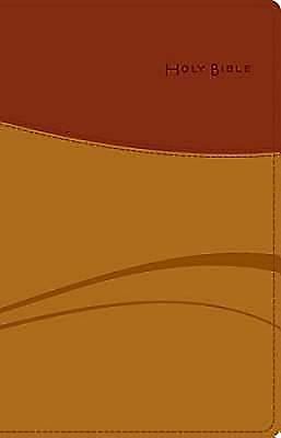 Common English Bible, Thinline Bible, Tan/Brick Red DecoTone, Imitation Leather